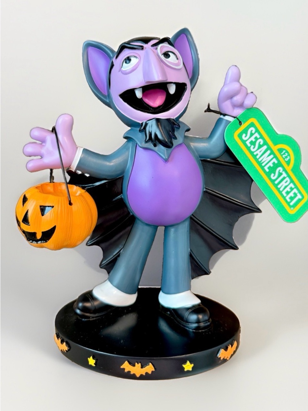 Sesame Street Halloween Bat Costume Count Von Count 9” Figurine Statue Decor